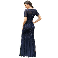 Luxurious Embroidered Lace Mermaid Prom Dress - Quirked Elegance