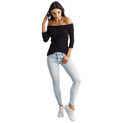 Casual Off-Shoulder Blouse with Long Sleeves for Women