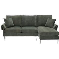 Sofa Convertible Couch Sectional Chair with 2 Pillows, 84" - Quirked Elegance