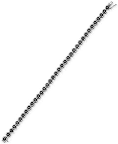 Men'S Black Diamond Tennis Bracelet (3-1/2 Ct. T.W.) in Sterling Silver