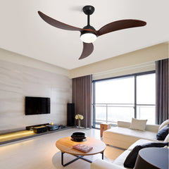 Indoor Outdoor 52 Inch Ceiling Fan with Lights and Smart Remote - Quirked Elegance