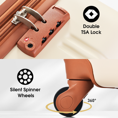 2-Piece Lightweight Hardshell Luggage Set with TSA Lock (20
