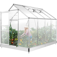 Aluminum Outdoor Greenhouse, 8.3' x 6.3 x 6.8' - Quirked Elegance