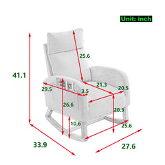 Modern Accent High Backrest Rocking Chair - Quirked Elegance