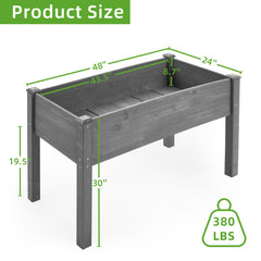 Raised Wooden Garden Bed Planter Box for Outdoor Plants - Quirked Elegance