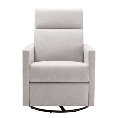 Swivel Glider Rocking Accent Chair Recliner, Tan - Quirked Elegance