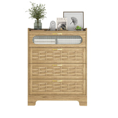 Large Double 4 Wide Drawers Chest - Quirked Elegance
