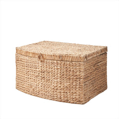Curve Woven Wicker Trunk with Handles, 24" x 14" x 15 - Quirked Elegance