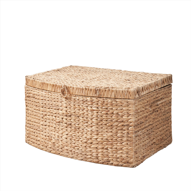 Curve Woven Wicker Trunk with Handles, 24