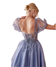 Midi-Length Tulle Prom Dress with Sweetheart Bodice (Curvy)