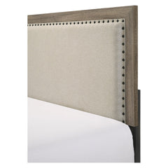 King Size Headboard Tufted Nailhead Trim Bedroom - Quirked Elegance