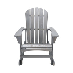 Adirondack Rocking Chair, Gray - Quirked Elegance