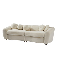 Sofa Modern Curved Couch Chair - Quirked Elegance