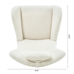 Glider Rocking Accent Chair, White - Quirked Elegance