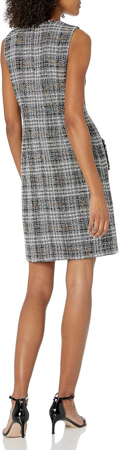 Women'S Tweed Shift Dress with Pockets