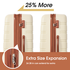 2-Piece Lightweight Hardshell Luggage Set with TSA Lock (20" & 24")