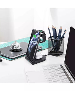 3 in 1 Fast Charge Charging Station in Black