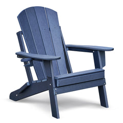 Outdoor Folding Adirondack Chair Set of 2 and Table Set