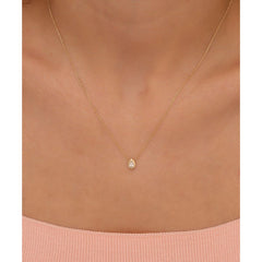 14K Gold Diamond Necklace - Quirked Elegance