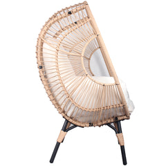 Egg Wicker Chair with Natural Color - Quirked Elegance