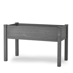 Raised Wooden Garden Bed Planter Box for Outdoor Plants - Quirked Elegance