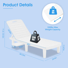 Outdoor Chaise Lounge Chair - Quirked Elegance