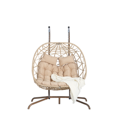 Outdoor Egg Rattan Hanging Wicker Chair - Quirked Elegance