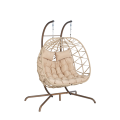 Outdoor Egg Rattan Hanging Wicker Chair - Quirked Elegance
