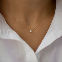 14K Gold Diamond Necklace - Quirked Elegance