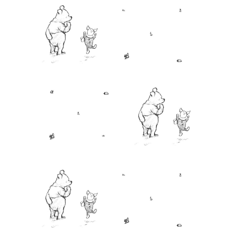 Wallpaper - Tranquil Friends: Bear and Piglet's Peaceful Haven - Quirked Elegance