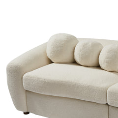 Sofa Modern Curved Couch Chair - Quirked Elegance