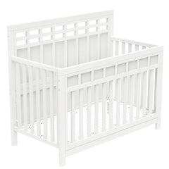 Certified Baby Safe Crib, White Pine Solid Wood - Quirked Elegance