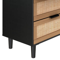 6 drawers Rattan dresser Rattan Drawer, Bedroom,Living Room - Quirked Elegance
