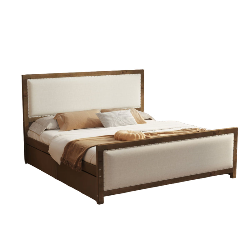 Queen Size Platform Bed - Quirked Elegance