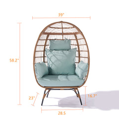 Oversized Indoor Outdoor Wicker Egg Chair - Quirked Elegance