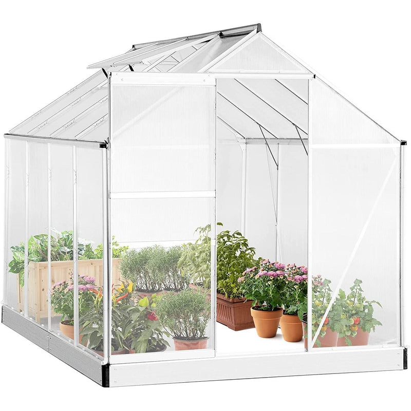 Aluminum Outdoor Greenhouse, 8.3' x 6.3 x 6.8' - Quirked Elegance