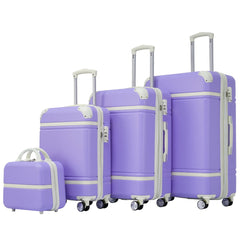 Light Hardshell  4 Pieces Luggage Set 20/24/28 - Quirked Elegance