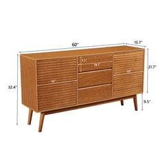 Modern TV Stand Storage  for TVs up to 65" - Quirked Elegance