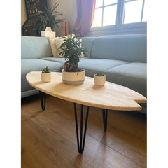Surfboard W0od Coffee Table - Quirked Elegance