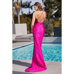 Stunning One-Shoulder Asymmetrical Glitter Evening Dress - Quirked Elegance