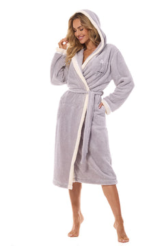 women in bathrobe