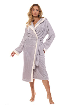 women in bathrobe