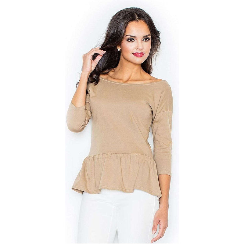 Women's Frilled Bottom Blouse - Quirked Elegance