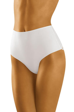 Women's silhouette in white high waisted  panties 