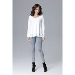 Modest Women's Casual Blouse Top - Quirked Elegance