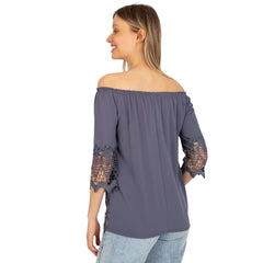 Women's Off the Shoulder Blouse Top - Quirked Elegance