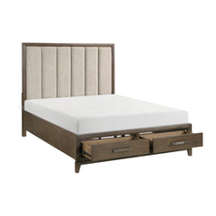 Queen Platform Bed with Footboard with Storage - Quirked Elegance