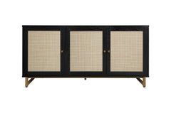 Multifunctional Engineered Rattan Cabinet with Robust Features - Quirked Elegance