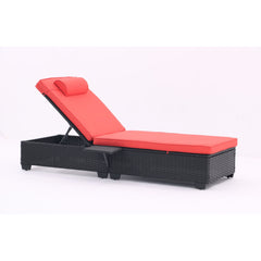 Outdoor Patio Chaise Wicker Lounge Chair - Quirked Elegance