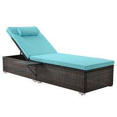 Outdoor Patio Chaise Wicker Lounge Chair - Quirked Elegance